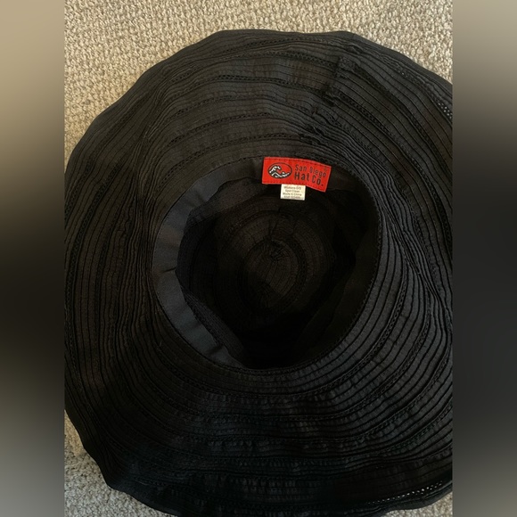 San Diego Hat Co. Sun Hat Packable Adjustable Black Breathable Sun Protection OS - Picture 3 of 5
